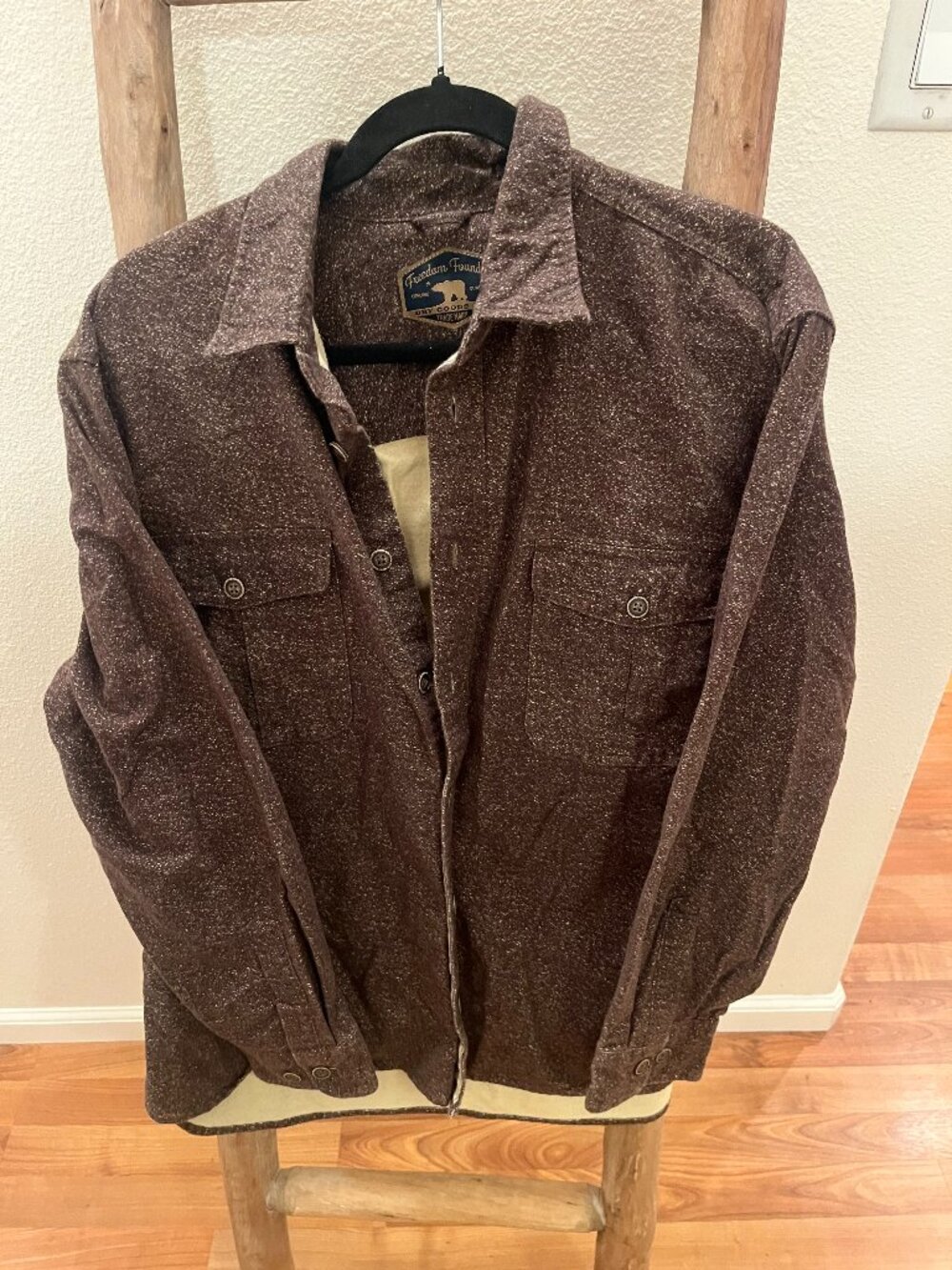 Freedom Foundry Dry Goods Brown Speckled Lined Shirt Jacket Shacket Men’s XL